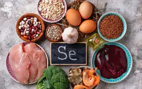 Selenium zit van nature in een aantal verschillende voedingsmiddelen