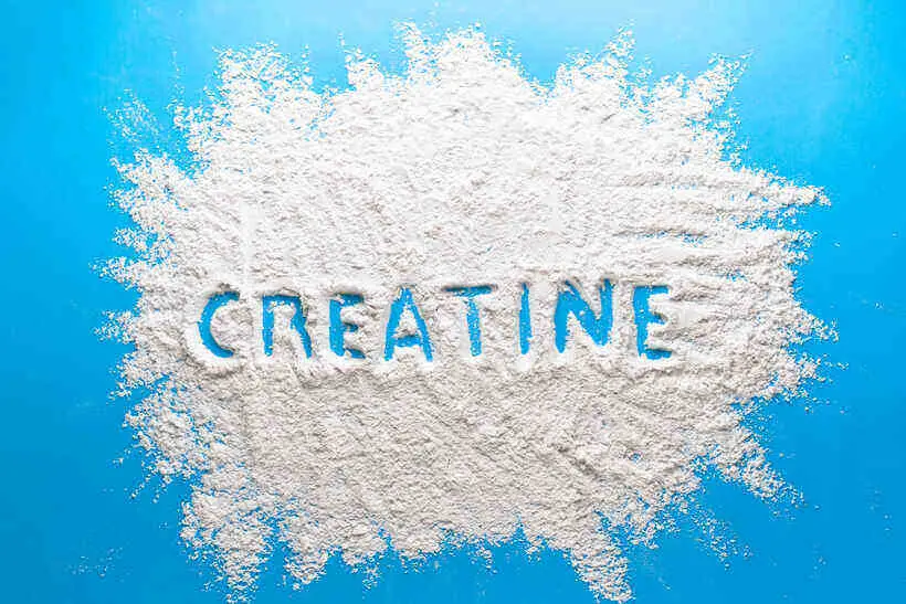 Deze afbeelding laat creatine in poedervorm zien.