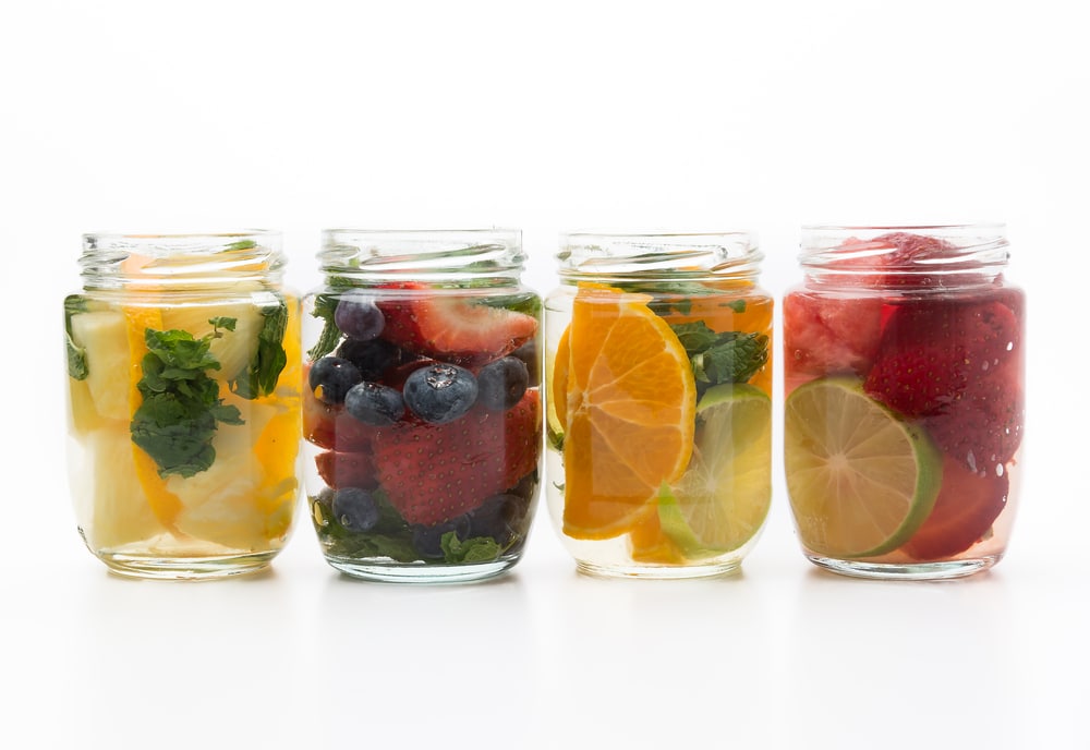 Water met fruit is absoluut gezond en dat is te zien door de verschillende combinaties.